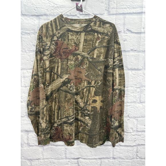 Mossy Oak Break Up Infinity Long Sleeve Pocket T-Shirt Size Large - Picture 1 of 4